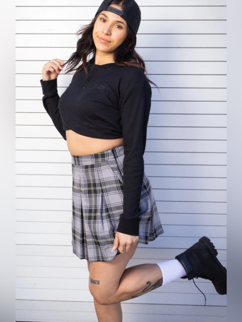 Dixxon Flannel Company “As If” Plaid Pleated Skater Skirt Women’s Size Large